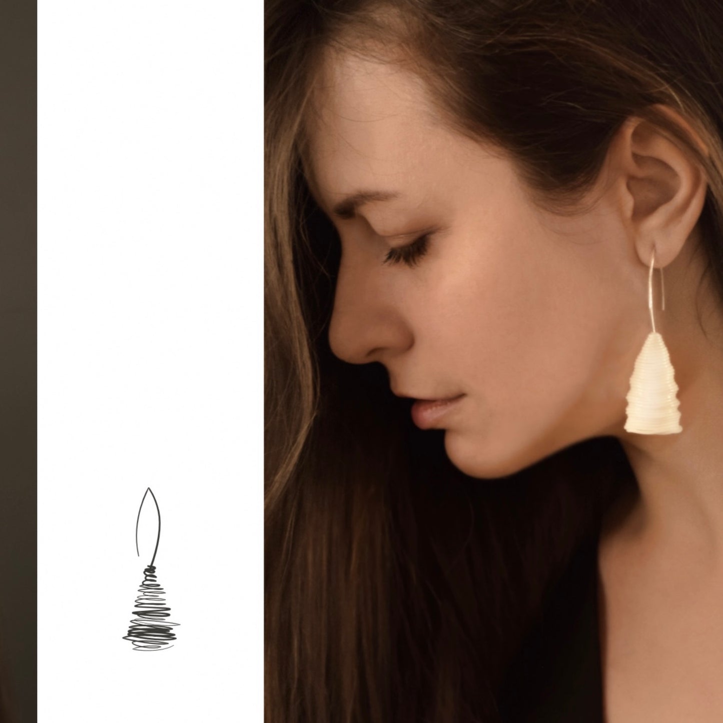 Buy Single Tornado Earring | Limited Edition Porcelain & Silver