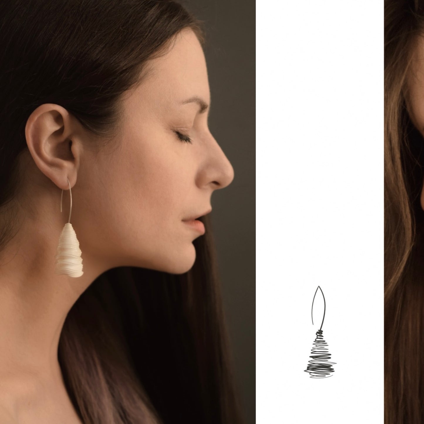 Buy Tornado Earring Pair | Limited Edition Porcelain & Silver