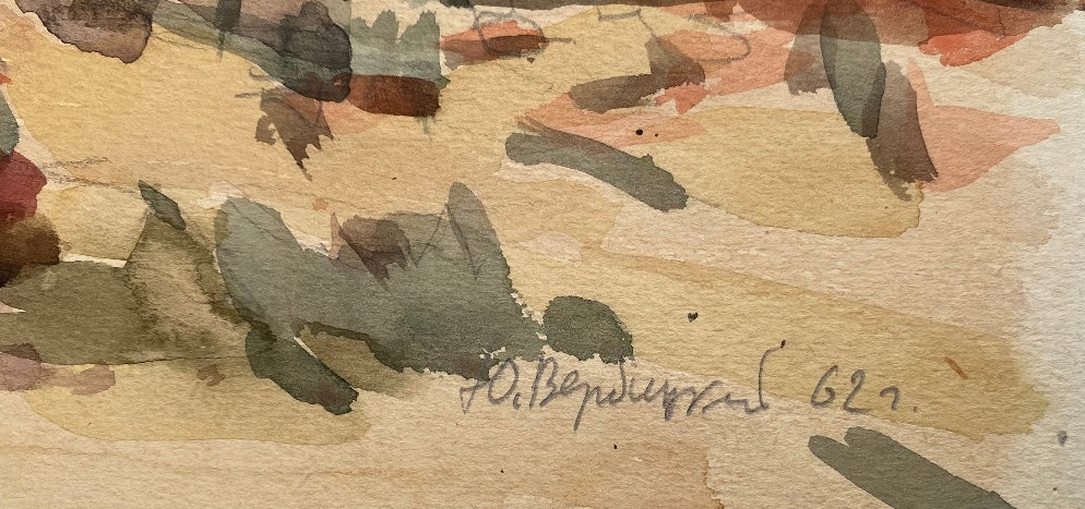"Near Mount Monk" 1962 yr. Watercolour. Heorhiy Verbicki. Kept in the Shevchenko National Museum.