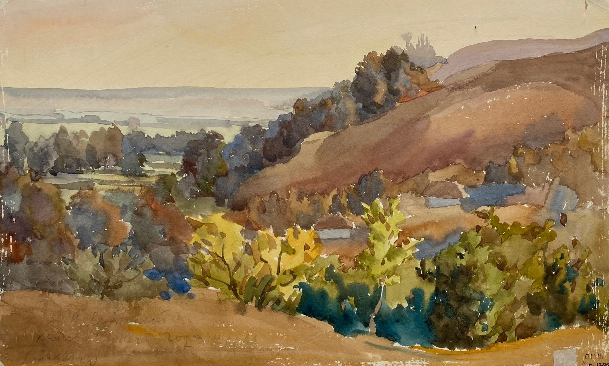“Mountain Tarasova” 1962 yr. Watercolour. Heorhiy Verbicki. Kept in the Shevchenko National Museum.