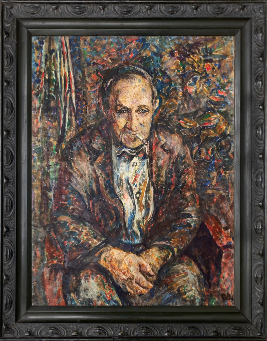 "Portrait of grandfather Mykola Verbicki" 1991 yr. Watercolor monotype. Serhiy (senior) Verbicki. Exhibition at the Shevchenko National Museum 2021 yr.