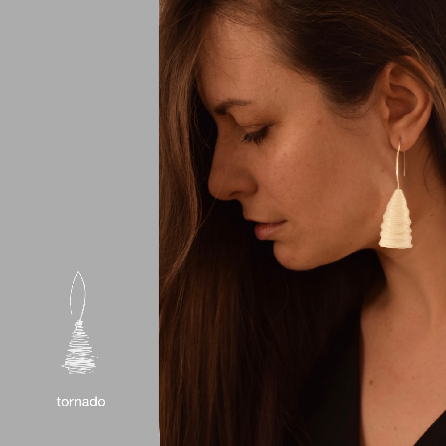 🔹🔹 Buy Tornado Earring Pair | Limited Edition Porcelain & Silver